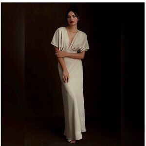 BHLDN Champagne Leila Dress